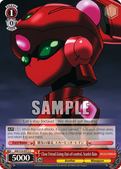 Close Friend Going Out-of-control, Scarlet Rain