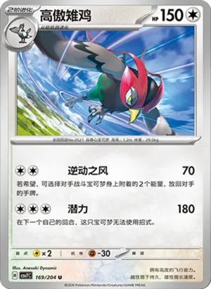 高傲雉鸡